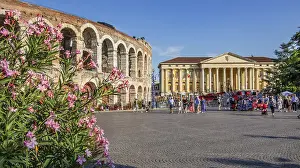 Arena di Verona and Palazzo Barbieri at Piazza Bra