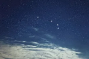 Aries star constellation, Night sky