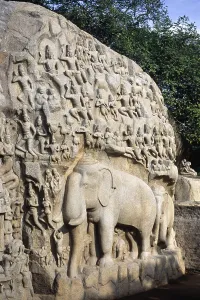 Arjunas penance in Mahabalipuram Mamallapuram