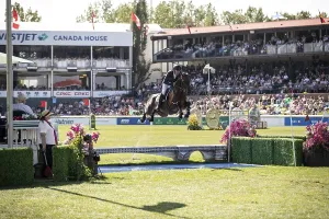 Category Historic EN Prints: Armando Trapote of Spain and riding Tornado VS compete in the first round of the 1