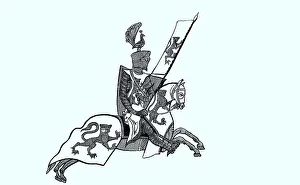 Armed knight at the time of the Hohenstaufen