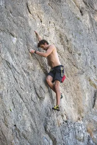Armeos sector, rock face climbing