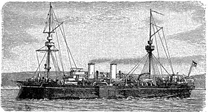 Armoured Austrian casemate ship Tegetthoff