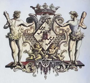 Arms of the Duchess of Kendal From The Works of Hogarth published London 1833