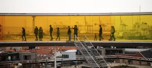 The ARoS Aarhus Art Museum with its distinctive Rainbow Panorama permanent art installation