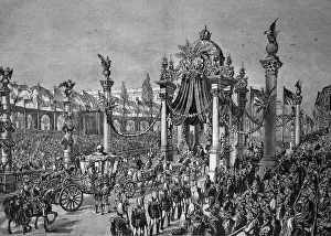 The arrival of Princess Stephanie of Belgium in Vienna