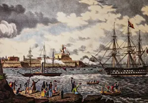 Arrival of Queen Adelaide in Malta