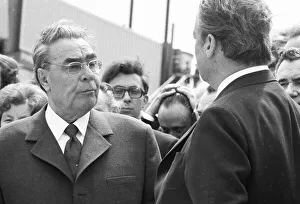 On the arrival of the Soviet head of state and party Leonid Brezhnev by Willy Brandt on 18