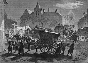 Arrival of wounded Saxons in Champs