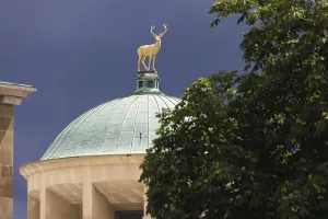 Art building on Schlossplatz designed by architect Theodor fisherman