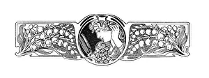 Art Noveau vignette, historical illustration from: Anna Fischer Dueckelmann