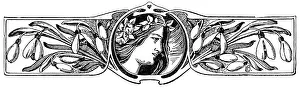 Art Noveau vignette, historical illustration from: Anna Fischer Dueckelmann