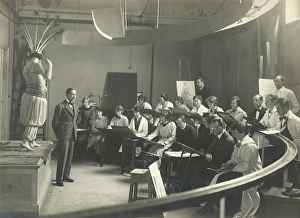 Art school of the 1920s. Interior from a the classroom of Edward Berggrens painting and art school in Stockholm