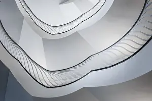 Artfully curved staircase