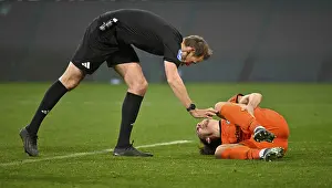Arthur Theate Eintracht Frankfurt SGE (03) injured Injury Referee Sascha Stegemann attends PreZero Arena