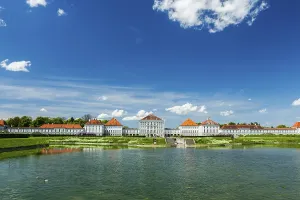 Artificial pool in front of the Nymphenburg Palace