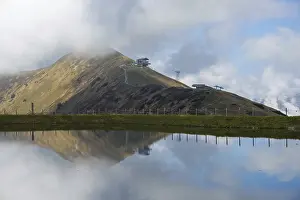 Category Mountain Landscapes Prints: Artificially created lake, snow pond