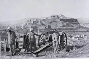 Artillery in front of the Acropolis