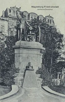 Artillery monument in Magdeburg Friedrichstadt