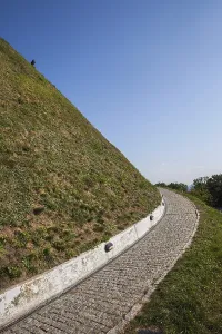 Ascending path on Kosciuszko Mound in Krakow