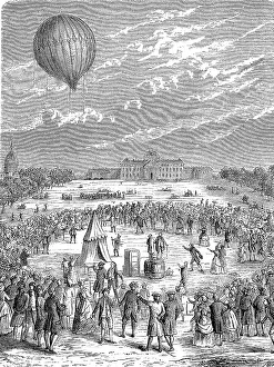 Ascent of a balloon, hot air balloon