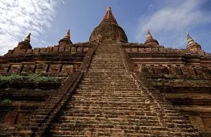 Ascent to a pagoda, Bagan, Burma