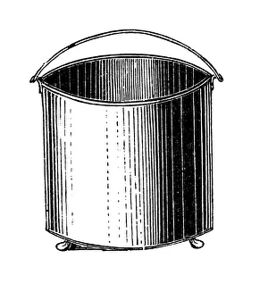 Ash bucket, historical illustration