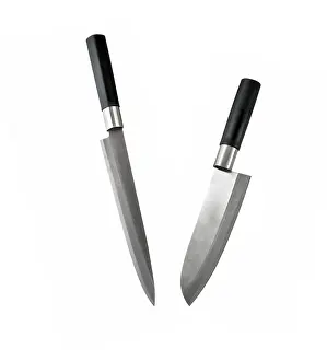 Asian knifes isolated on white