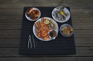 Assiette de Fruits de Mer, Breton seafood platter with oysters