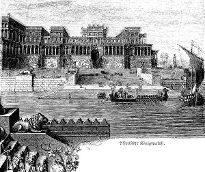 Assyrian royal palace, magnificent architecture