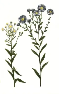 Aster ramosus canadensis flore caeruleo and Aster flore chamomillae