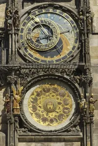 Astronomical clock located on the Town Hall of Prague