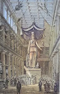 Athena inside the Parthenon in Athens