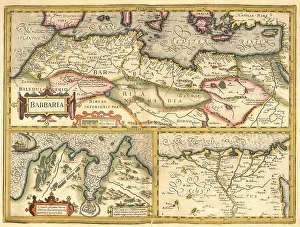 Atlas, map from 1623, Barbaria