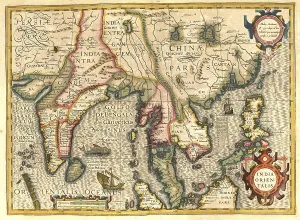 Atlas, map from 1623, Bay of Bengal