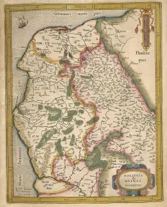 Atlas, map from 1623, Bolonia and Guines