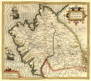 Atlas, map from 1623, Gaul, Brittany