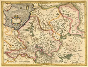 Atlas, map from 1623, Gelderland