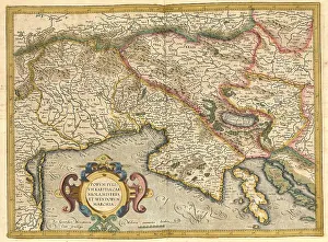 Atlas, map from 1623, Gulf of Trieste