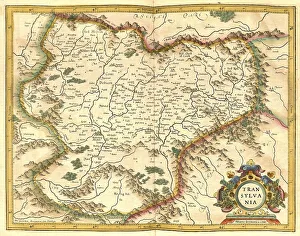 Atlas, map from 1623, Transylvania