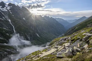 Atmospheric mountain landscape