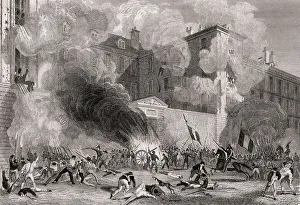 Attack to caserne Babylone of the Swiss Guards