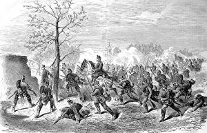 Attack of the Prussian guards on the village of Le Bourget on 30 October