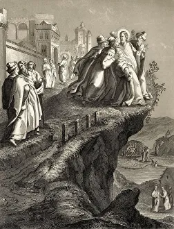 The attempt to throw Christ off a cliff