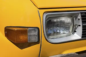 Category Oldtimer Prints: Detail of an attique car at a retro car parade