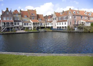 Attractive historic waterside buildings