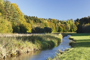 Aufsess river, Aufsesstal valley between Drosendorf and Sachsendorf