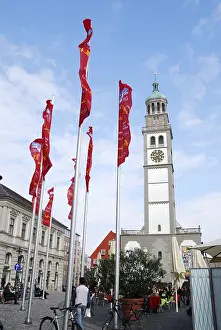 AUGSBURG, GERMANY, APRIL 16: City centre of Augsburg on April 16