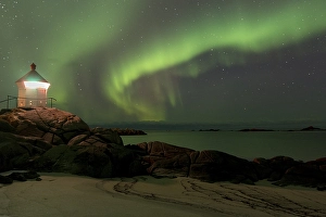Aurora borealis, near Eggum, Lofoten