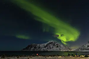 Aurora Borealis, Skagsanden, Flakstad